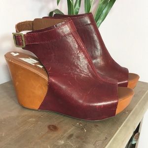 💙Kork-Ease Berit Leather Wedge Sling Back Sandals